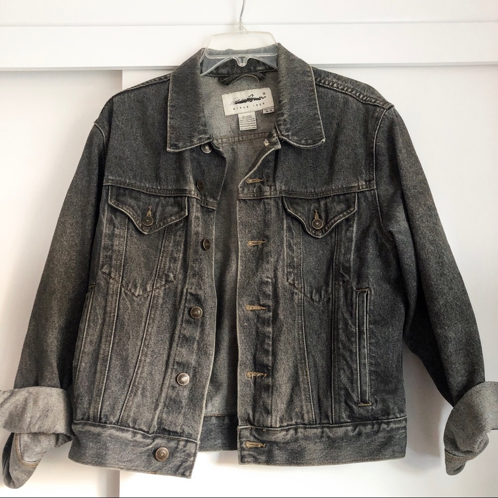 Eddie Bauer Slightly Oversized Dark Denim Jacket